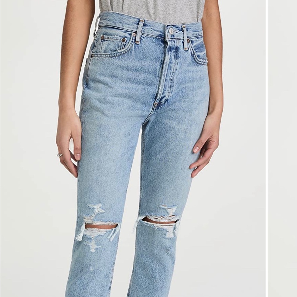 AGOLDE Riley distressed crop jean size 26